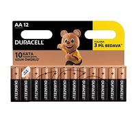 Duracell 5000394117518 Alkaline Batteries AA 1.5 V Pack of 12 (Alkaline, AA, Alkaline Batteries, Cylindrical, 1.5V)