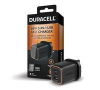 Duracell 65W USB-C Charger UK Plug, 3 Port GaN Fast Charger with 2 USB-C PD & USB-A Ports for MacBook, iPhone 16, Samsung Galaxy, iPad, Laptop, Switch & USB Devices