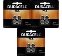 Duracell 76A LR44 Duralock 1.5V Button Cell Batter