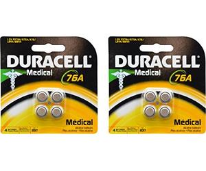 Duracell 76A LR44 Duralock 1.5V Button Cell Battery, 8 Pack