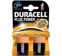 Duracell 9 V Plus Power Alkaline Type Battery (Pack of 2)