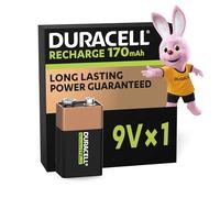 Duracell 9 V Rechargeable Batteries (Pack of 1), 9 V 170 mAH, Long Lasting Power