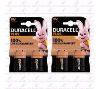 Duracell Plus 9V Batteries (4 Pack) - Alkaline - 100% Life Guaranteed - Reliability For Everyday Devices - 0% Plastic Packaging - 5-Year Storage - 6LR61 MN1604