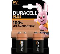 Duracell Plus 9V Battery Alkaline 100% Life Pack of 2 5011416 DU14226