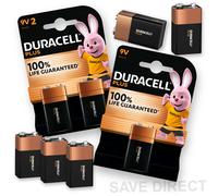 DURACELL 9V PP3 Batteries Plus Smoke Alarm Block Alkaline LR22 EXPIRY 11/2029
