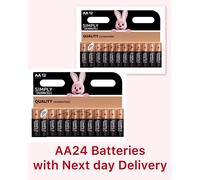 Duracell AA 24 Batteries Alkaline Simply LR6 10 Year Warranty Long Expiry