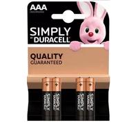 Duracell AA / AAA Simply Alkaline Batteries LR06 - PACK OF 4