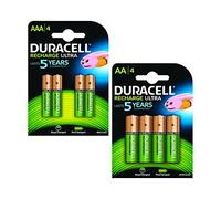 Duracell AA and AAA Pre-Charged Battery Rechargeable Pack of 8