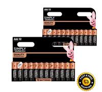 Duracell AA Batteries Battery Simply, Alkaline LR6, 10 Year Longest Expiry, 24PK