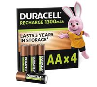 DURACELL AA Rechargeable Batteries (4 Pack) 1.2V, 1300 mAh NiMH