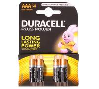 Duracell Plus MN2400B4 AAA Alkaline Batteries - Pack of 4