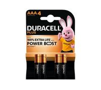 Duracell Plus Power AAA LR03 MN2400 Alkaline Batteries with Power Boost Actives | 4 Pack