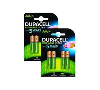Duracell AAA Pre-Charged Rechargeable Batteries - Pack of 8