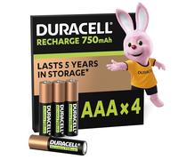 4pk Duracell AAA Size 750mAh Rechargeable Batteries