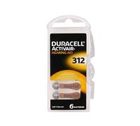 Duracell Activair 312 Hearing Aid Batteries, 1 Pack (6 Batteries)