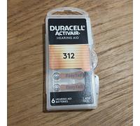 DURACELL ACTIVAIR 312 HEARING AID BATTERIES ZINC AIR 1.45V best bef.11 2028 R64