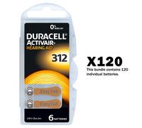 Duracell Activair Size 312 Brown Hearing Aid Batteries Genuine Easytab