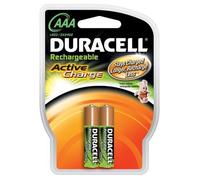 Duracell Active Charge Rechargeable Batteries, Micro AAA (HR03), 1.2V 800 mAh Pack of 2