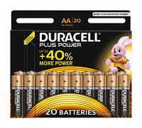 Duracell Alkaline Plus Power AA Battery 20 Batteries