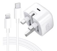 Duracell [Apple MFi Certified] iPhone USB C Fast Charger, Apple 20W PD Type Power Block Wall Charger Plug Adapter with 6.6FT USB-C to Lightning Cable, Compatible 14 13 12 11 Pro iPad AirPods