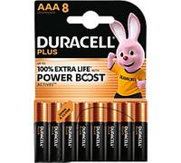 Duracell Batteries DURACELL PLUS AAA LR03 Alkaline Pack of 8