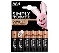 Duracell Simply Alkaline AA Batteries - Pack of 6┬á