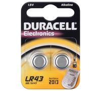 Duracell Button Cell Alkaline Manganese Battery (LR43/AG12/V12 GA) Pack of 2