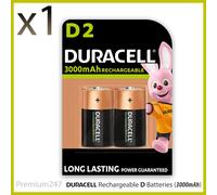 Duracell C & D Size 3000mAh Rechargeable Batteries LR14 HR14 DC1400 LR20 HR20