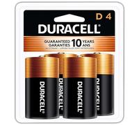 Duracell Coppertop D Alkaline Batteries, 4 Count