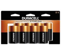 Duracell D Alkaline Batteries CopperTop - Long-Lasting, All-Purpose, Recloseable Package, 8 count