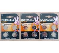 Duracell CR2016 3V Lithium Coin Cell Battery Long Expiry