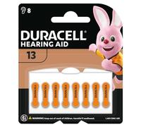 Duracell DA13B8 Non-Rechargeable Battery - Batteries (Button/Coin, 1.4 V, 300 mAh, 8 mm, 8 mm, 5 mm) Grey