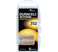30 x Duracell Size 312 Hearing Aid Batteries Brown -Zinc Air Mercury Free PR41