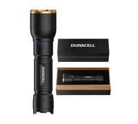 Duracell DF2500R Pro LED Torch - 2500 Lumens, Focusable, 200 m Beam Range, USB-C Rechargeable, 21700 Li-ion Battery, Various Light Modes, Splashproof, Includes Gift Box