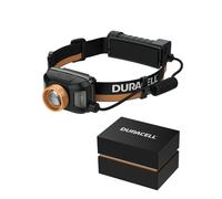 Duracell DH1500R Pro LED Headlamp - 1500 Lumens, Focusable, 50 m Beam Range, Red Light Function, USB-C Rechargeable, 18650 Li-ion Battery, Various Light Modes, Splashproof, Includes Gift Box