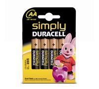 Duracell DUR002241 Non Rechargeable Battery - Non Rechargeable Batteries (Alkaline CYLI NDRICAL, AA, Black, Gold)