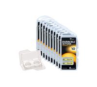 Duracell Easytab/Activair Type 10 Hearing Aid Batteries Zinc Air P10 PR70 ZL4, Pack of 60