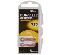 Duracell EasyTab/Activair Type 312 Hearing Aid Batteries Zinc Air P312 PR41 ZL3 Pack of 60