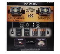 Duracell Headlamps 650 Lumens with Batteries, 2 Pack