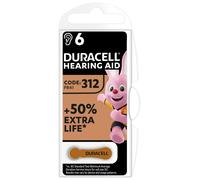 Duracell Hearing Aid Batteries Size 312 - Pack of 6