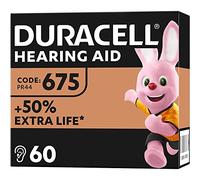 Duracell Hearing Aid Batteries Size 675, Pack of 60