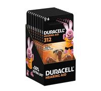DURACELL Hearing Aids Batteries Size 312 (60 Pack) 1.45V, PR41 | +50% Extra Life - Easy Installation - 100% Recyclable Packaging - Guaranteed 4 Years In Storage - For Senior, Brown
