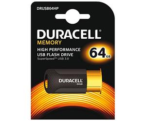 Duracell High Performance 64 GB Capless USB 3.0 Flash Drive - Copper/Black