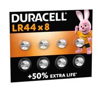 DURACELL LR44 Specialty Alkaline Battery (8 Pack) 1.5V, A76 | +50% EXTRA LIFE - For Thermometers, Flashlights, Watches, Security Systems & Medical Devices - 5-Year Storage Guarantee
