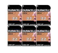 12 x Duracell LR54 (6 Blister Packs of 2 Batteries) 12 Batteries (LR1130/V10GA/189/191)