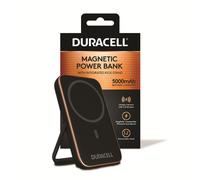 Duracell Magnetic Powerbank 5000mah Magsafe Compatible Fast Charging Wireless Powerbank with Flip Stand Slim External Battery for iPhone, iPad, Android, Samsung & Airpods