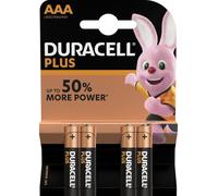 Duracell Plus Alkaline AAA Batteries - Pack of 4