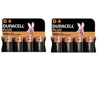 Duracell MN1300 Plus Power Alkaline D Size Batteries (Pack of 8)