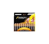 Duracell MN1500 Plus Power AA Size Batteries, 20 Batteries