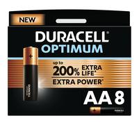 Duracell Optimum MX1500 AA Alkaline Batteries 1.5V - Pack of 8
